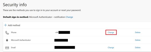 How to change selected device for multi factor authentication