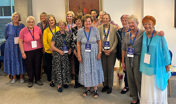 Photo of former ‘Atholl Crescent’ students, marking 60 years of when they started their studies at the Edinburgh School of Domestic Science in 1963