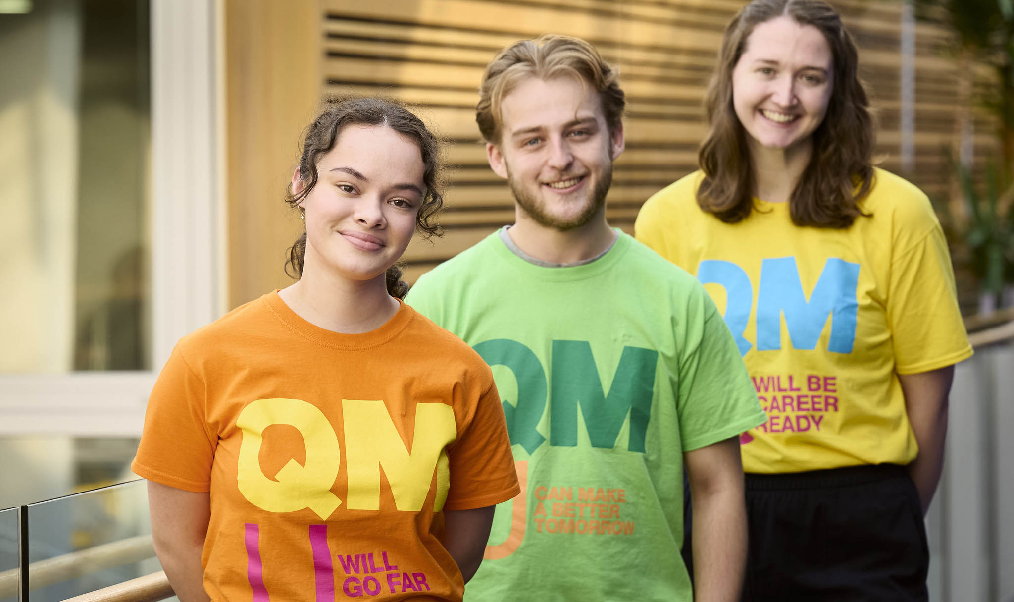 Smiley student helpers at our open day