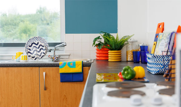 A kitchen in QMU Student Accommodation