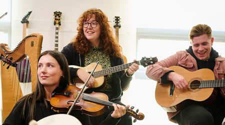 Musical Therapy students performing as a group