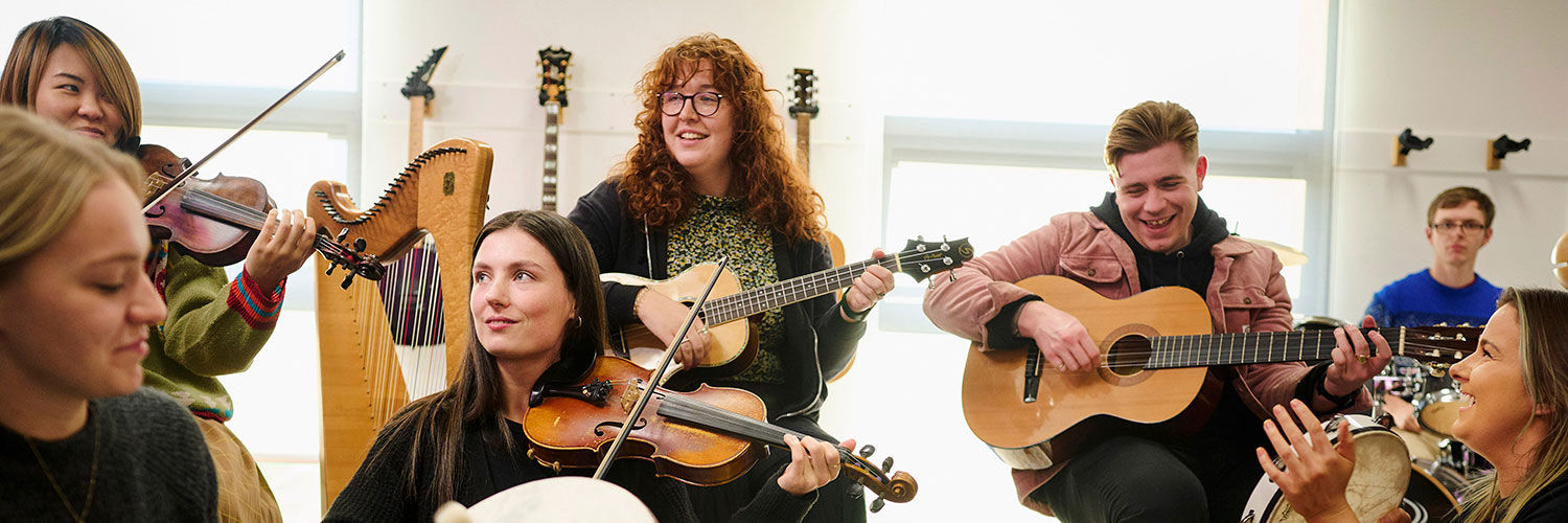 Musical Therapy students performing as a group