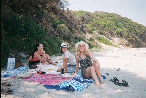 Image of friends on beach