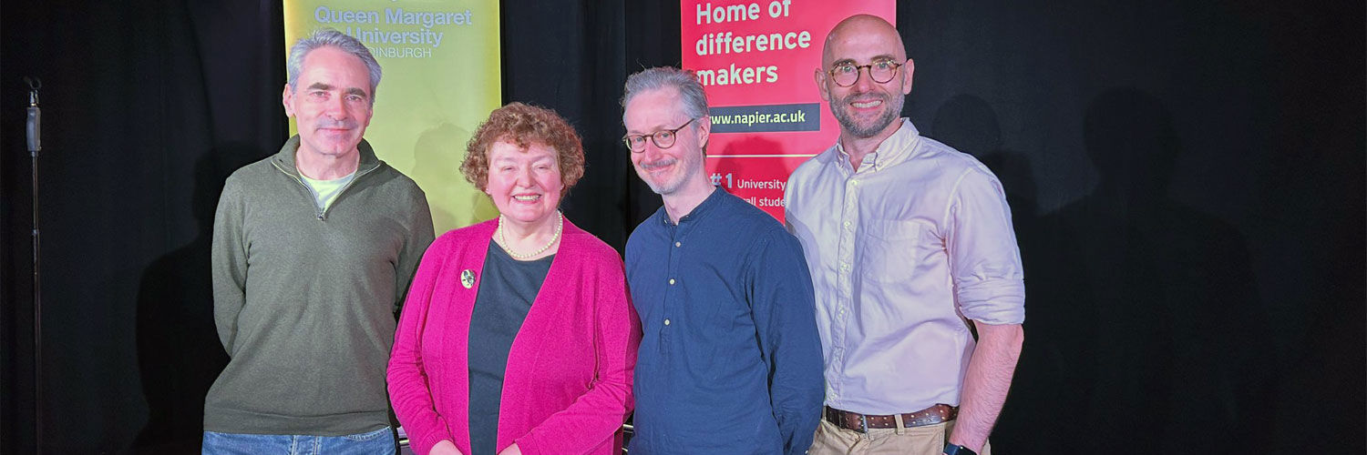 A group of people pose for a photo at the Scotsman Fringe First Awards 2024.