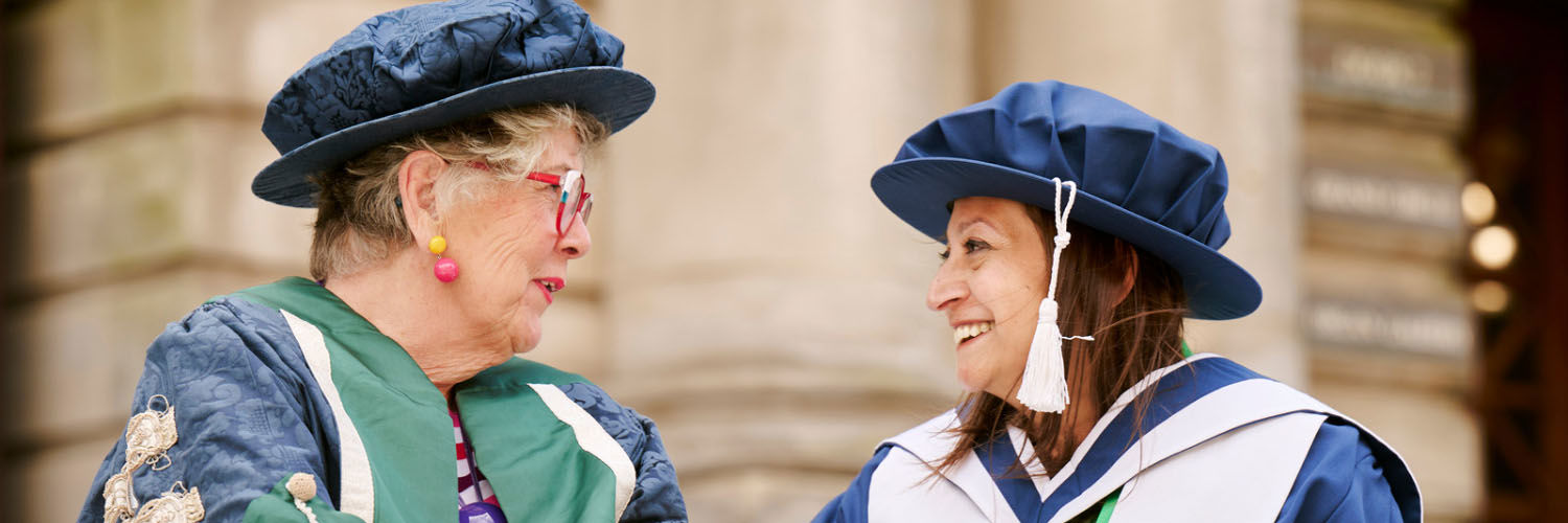 Wafa Shaheen and Prue Leith