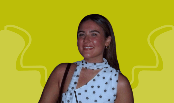 student Ellen Sweeney smiling at the camera