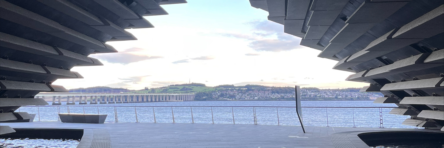 A view over the River Tay from the grounds of the V&A museum in Dundee.