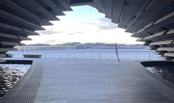 A view over the River Tay from the grounds of the V&A museum in Dundee.