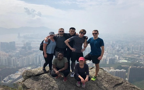 Image of Ric and friends at top of viewpoint