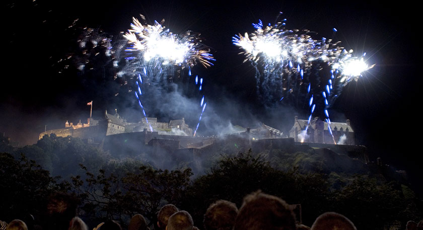 New Year Fireworks at Edinburgh Castle