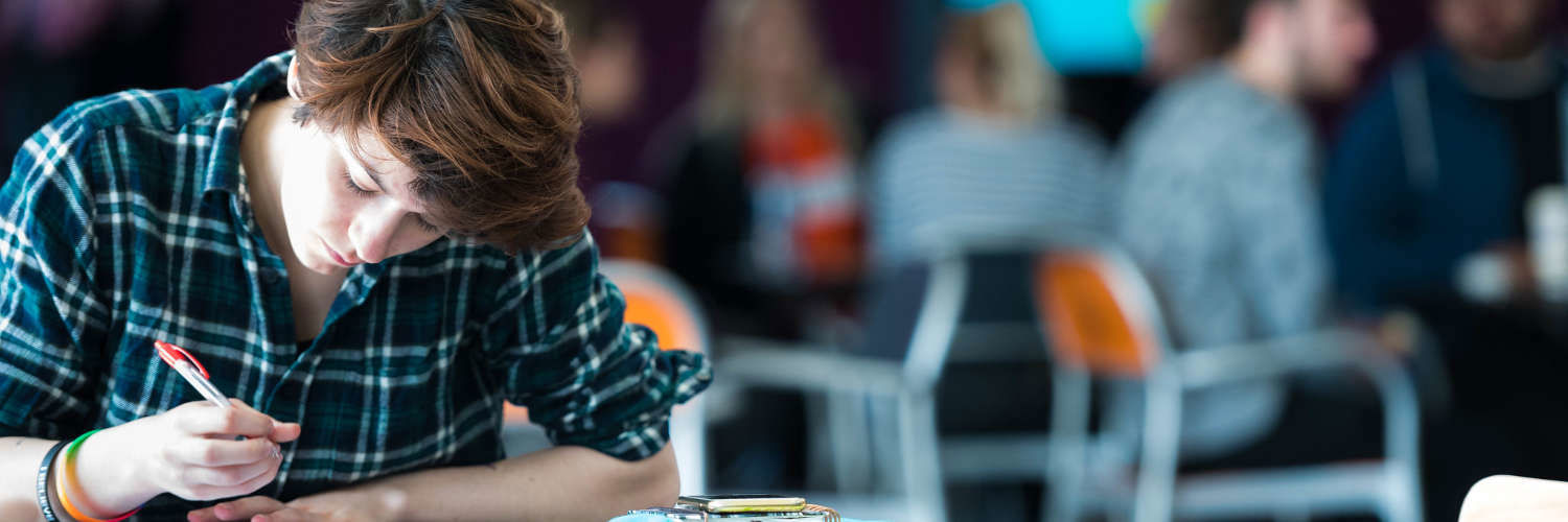 A QMU student studying at QMU, Edinburgh