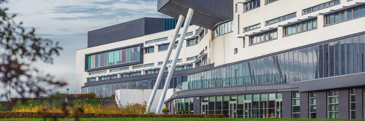 A panoramic view of Queen Margaret University campus, Edinburgh