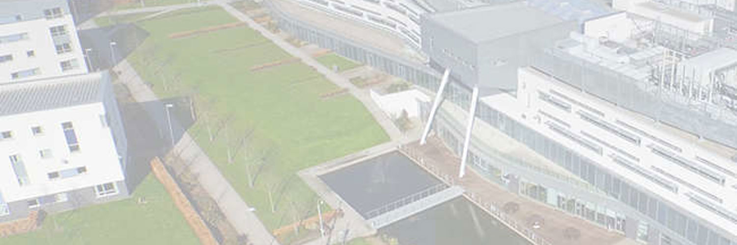 An aerial view of Queen Margaret University Campus and car park, Edinburgh