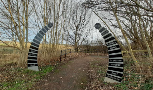 Archway along path to Dalkeith Country Park