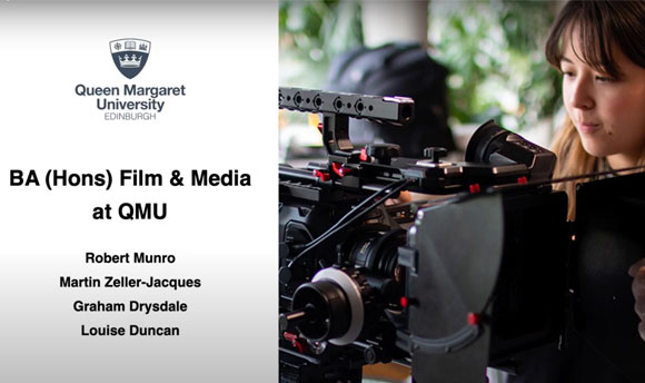 Intro slide to BA (Hons) Film & Media 