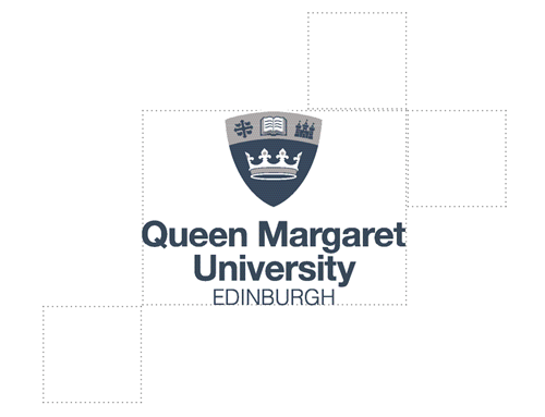 Image showing minimum required space around QMU logo