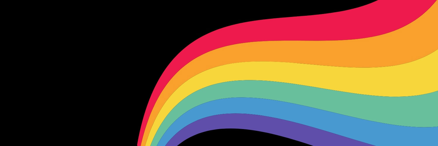 A vibrant rainbow illustration
