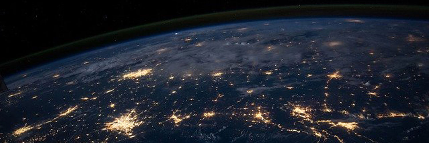 Image of the world lit up at night taken from space