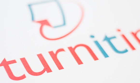 blurred turnitin logo
