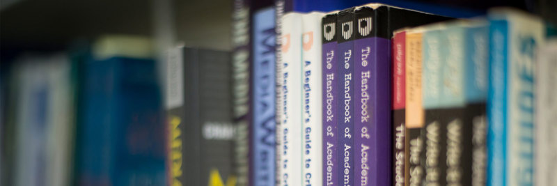 Books on a shelf