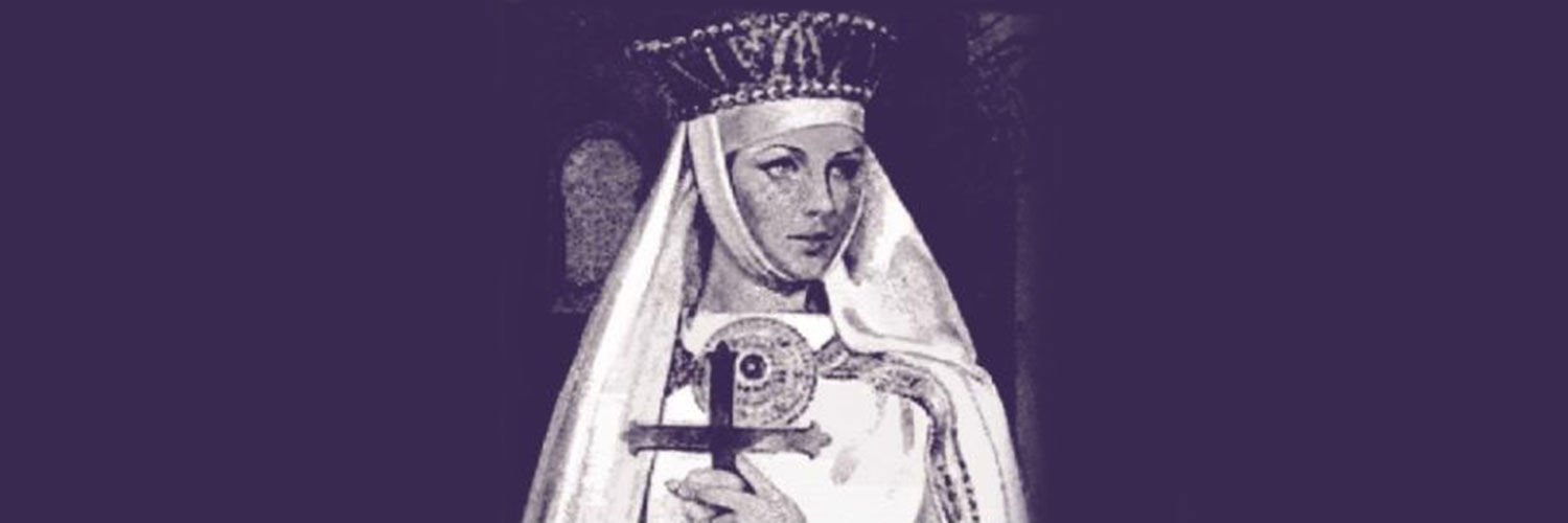 B+W painting of Saint Margaret of Scotland a.k.a Margaret of Wessex