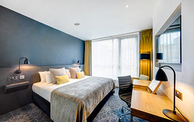 Bedroom at the Apex Grassmarket Hotel, Edinburgh