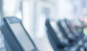 Close up of a row of treadmill screens in the sports centre, QMU