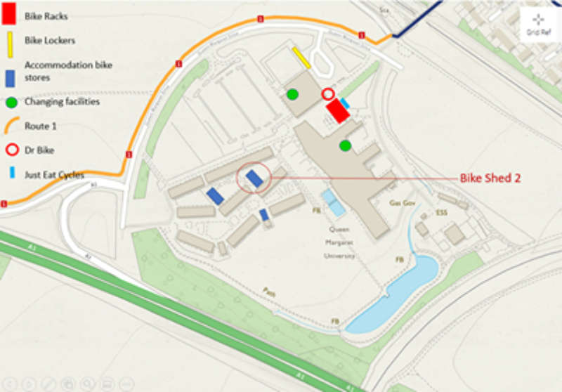 Map of bike shed location