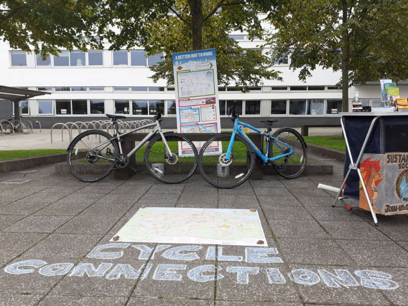 Hire bikes at Queen Margaret University, Edinburgh