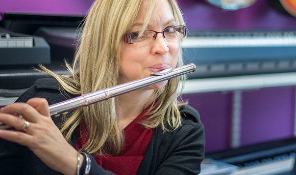 Person playing the flute