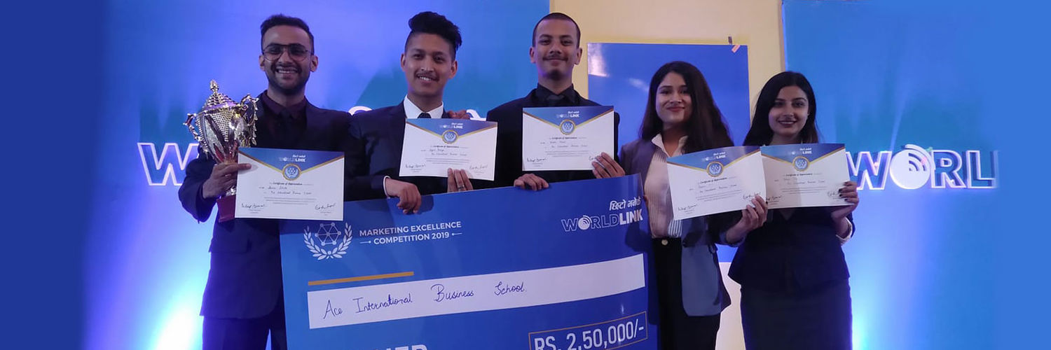 AVE International Business School winning Marketing Excellence Competition 2019