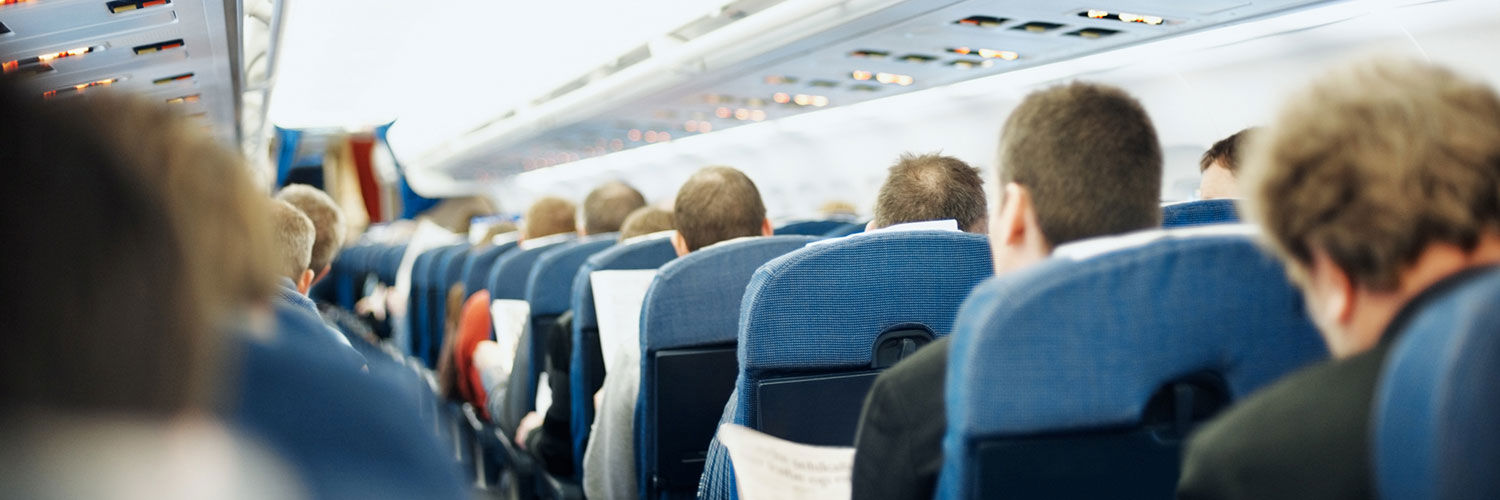 Passengers on an aeroplane