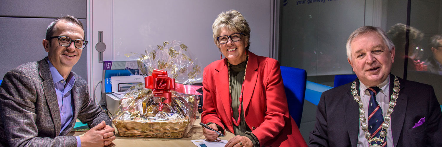 Prue Leith in QMU's Business Gateway centre