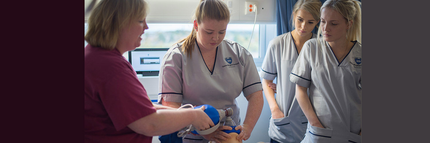 Nursing students at Queen Margaret University, Edinburgh