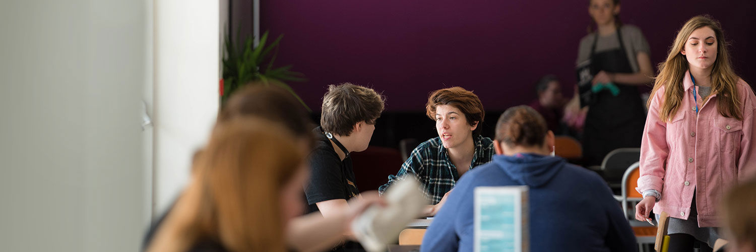 QMU students deep in conversation