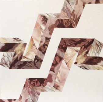 Geometric pattern with shades of light pink and brown