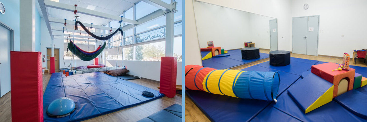 Soft areas with padded flooring and toys for children