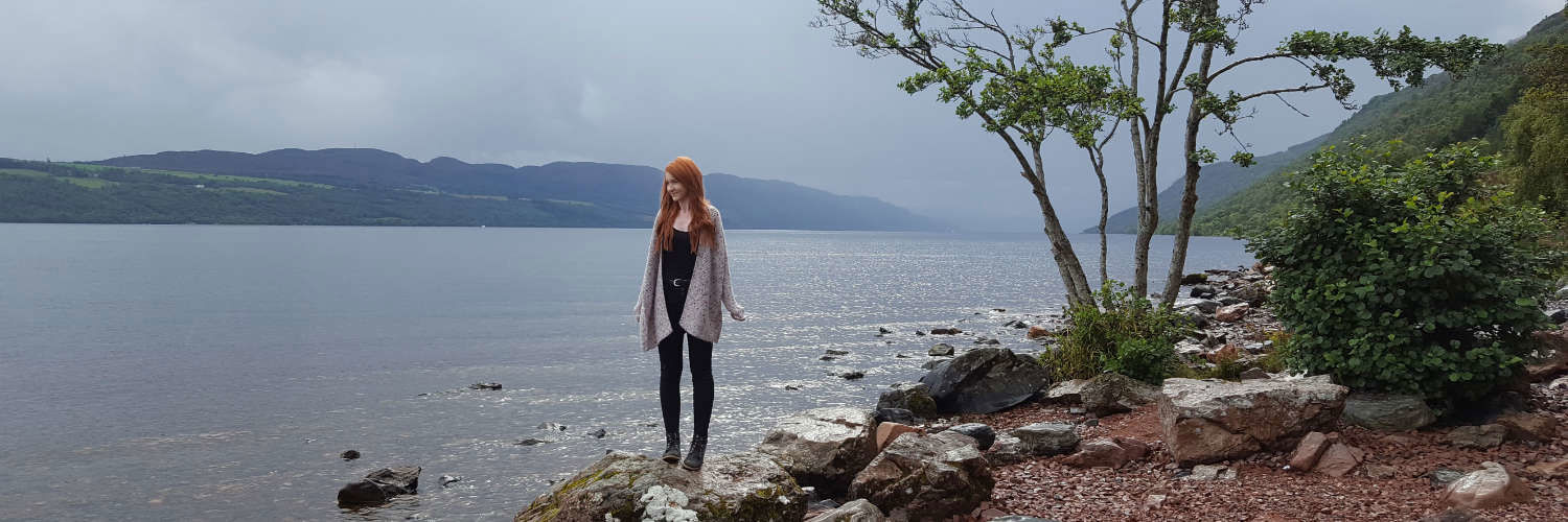 Lucy Cowan on a secluded West Coast beach
