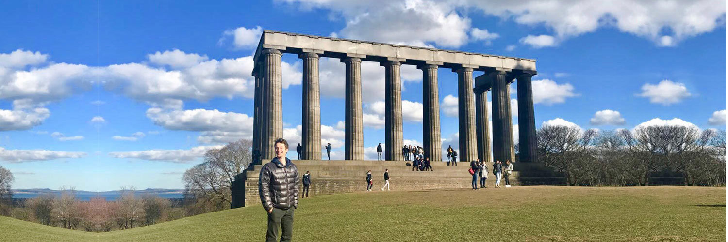 Kenny Wessner on Calton Hill, Edinburgh