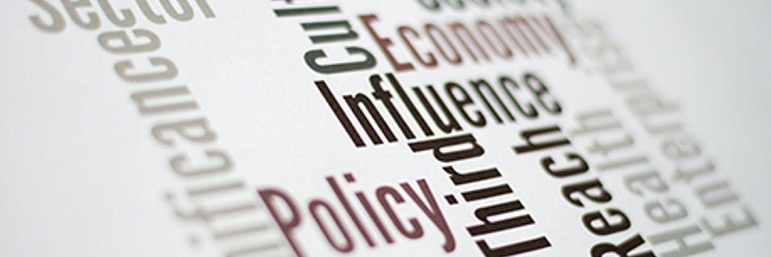 A word cloud with words like "Policy", "Economy" & "Culture"