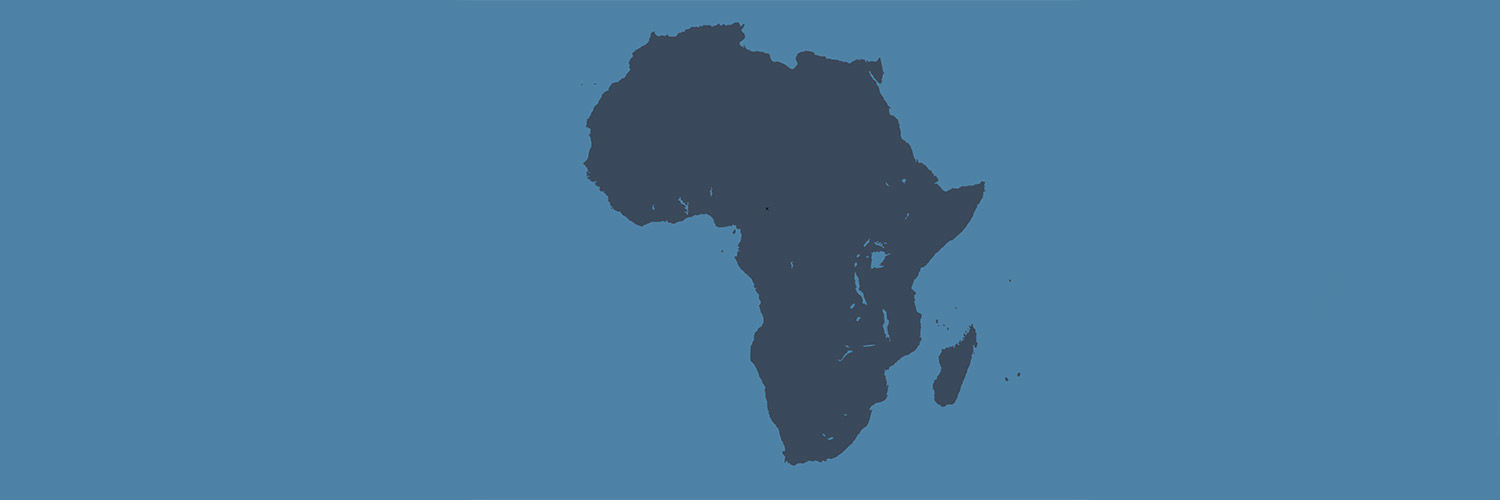 Grey map of Africa
