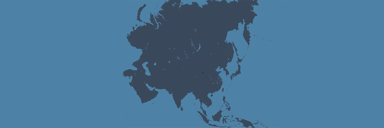 Grey map of Asia
