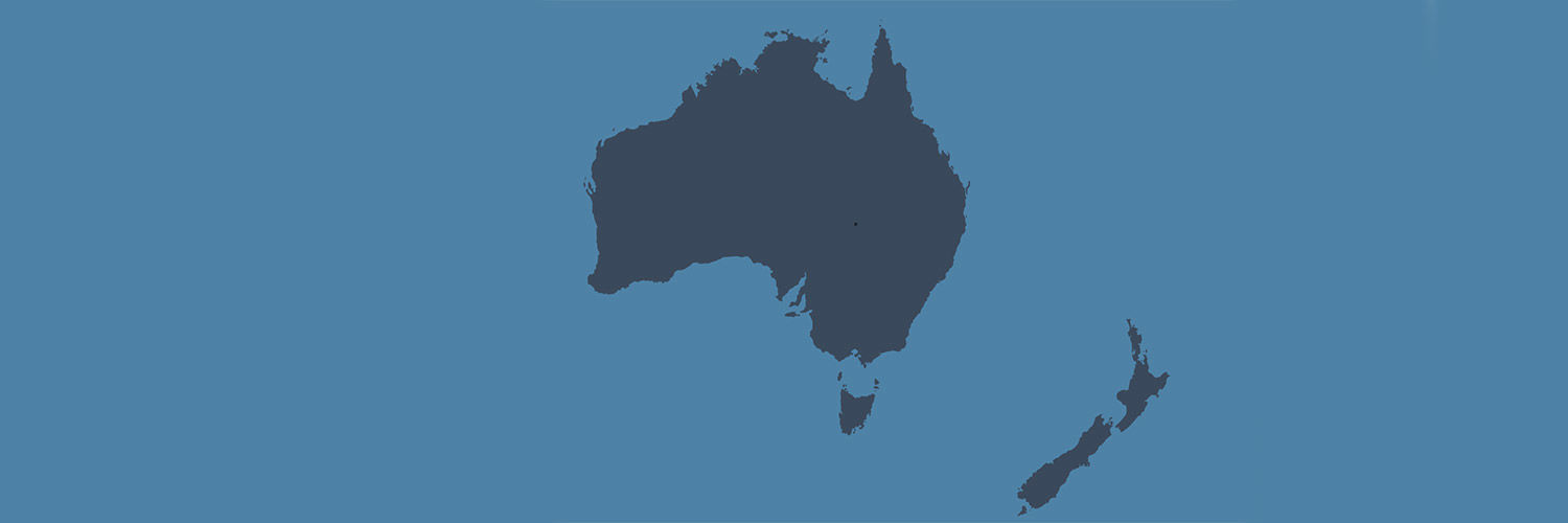 Grey map of Australia
