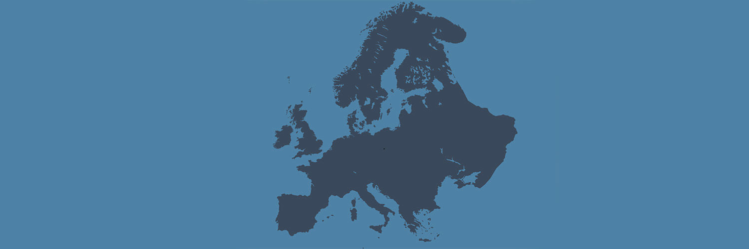 Grey map of Europe
