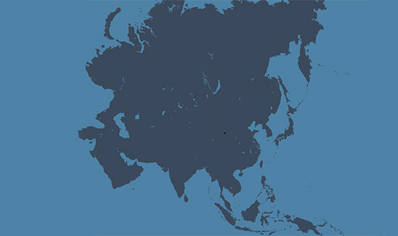 Grey map of Asia