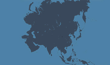 Grey map of Asia