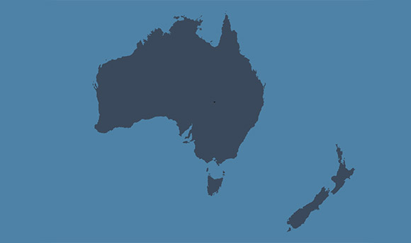 Grey map of Australia