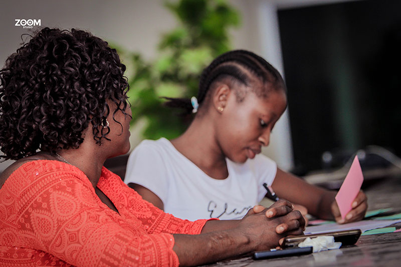 RUHF research fellow interviewing a local girl about trust in health services for disease & mental health