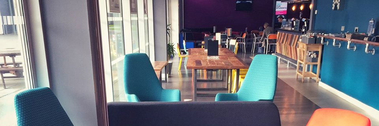 A small cafe and bar in the student union