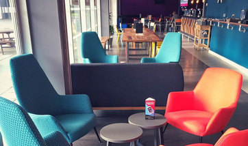 A small cafe and bar in the student union